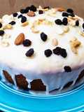 Torta de mandarinas y limón con glasé y frutos secos 😋😋