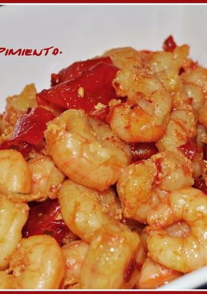Foto principal de Gambas con pimiento (Thermomix)