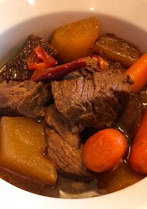 A picture of Chinese Spicy Beef Stew.