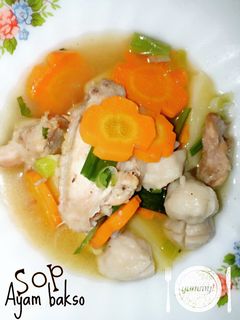 Foto resep Sop ayam bakso