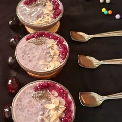 Jamun Poha pudding (Java plum Rice flakes pudding) A picture of Jamun Poha pudding (Java plum Rice flakes pudding).
