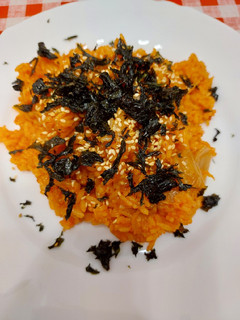 Koreai kimcsis pirított rizs (csípős) recept fotója