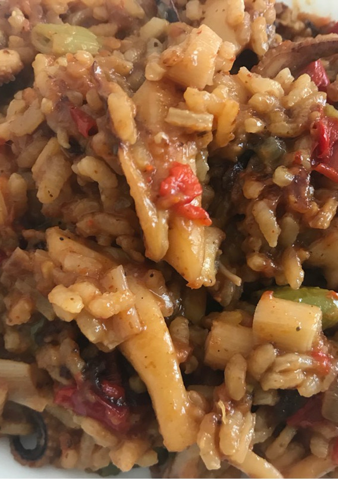 Una foto de Arroz “pelat” de Sepia