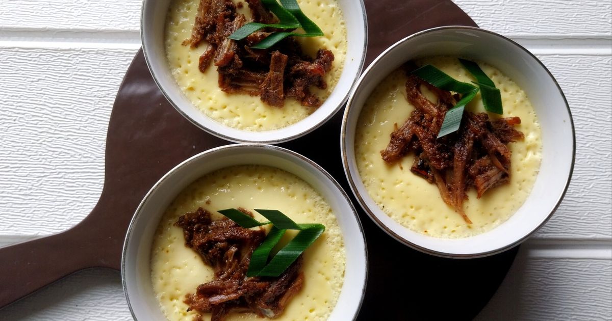 Takjil #6 Chawan Mushi topping rendang