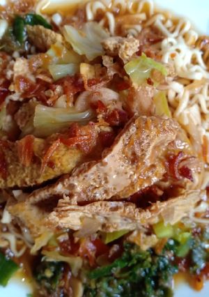 Foto resep Telur dadar berkuah vs mie