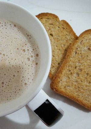 Una foto de Desayuno de quinua con maca y manzana