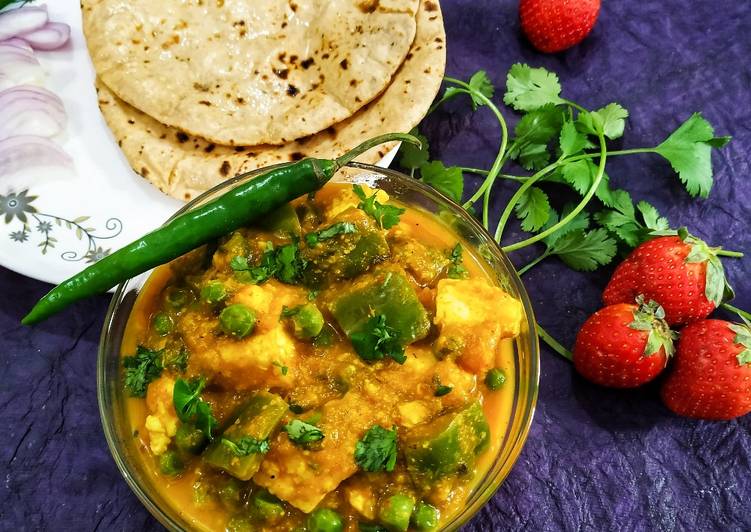 Recipe of Quick Zero Oil Matar Paneer