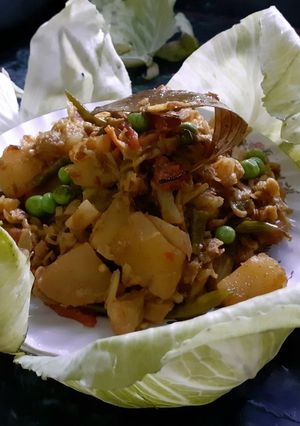 বাঁধাকপির তরকারি ‌(badhakopir torkari recipe in Bengali) রেসিপির প্রধান ছবি