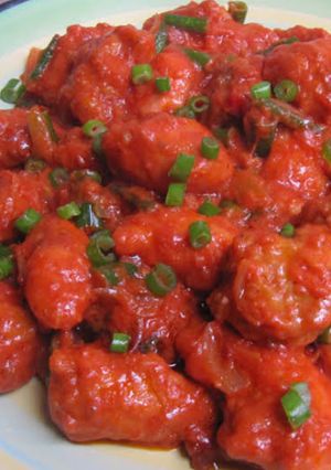 A picture of Chicken 65.