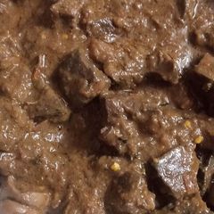 A picture of Kaleji Liver Masala.