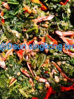 Foto resep Tumis daun singkong ikan teri