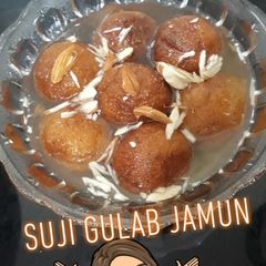 A picture of Sooji Gulab Jamun.