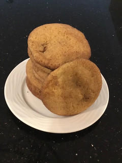 A picture of Snickerdoodle Cookies with a Soft Chewy Vanilla Caramel Center.