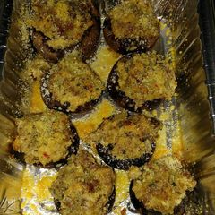 A picture of Sausage Stuffed Mushrooms.