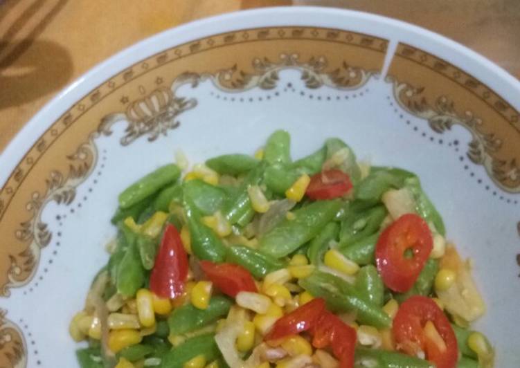 Cara meracik 97. Tumis Buncis Jagung Pipil, Lezat Sekali