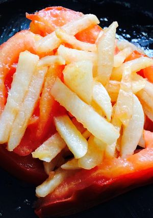 Hình của món Cà chua xốt sắng.