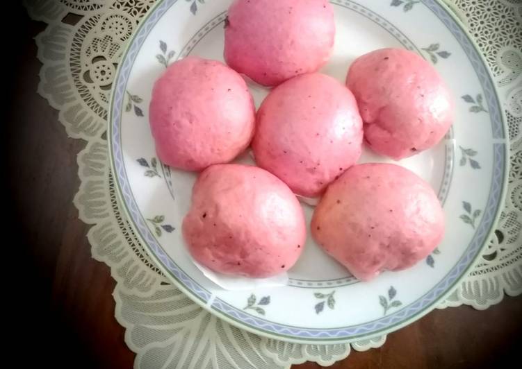 Resep Bakpao sari Buah Naga Anti Gagal