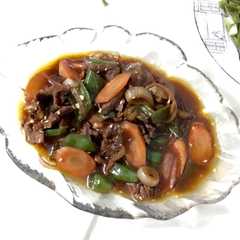 A picture of Tumis daging sapi tanpa msg.