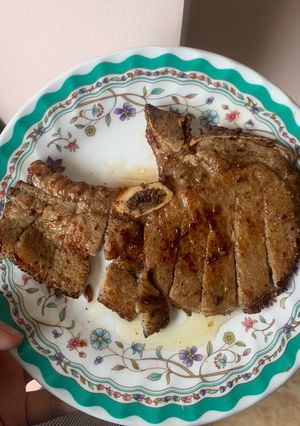 Hình của món Sườn chiên ngũ vị hương.