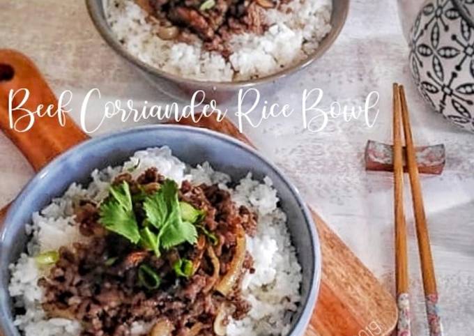 Resep Beef Corriander Rice Bowl🍚, Lezat