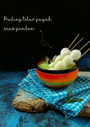 Foto resep Puding telur puyuh saus pandan