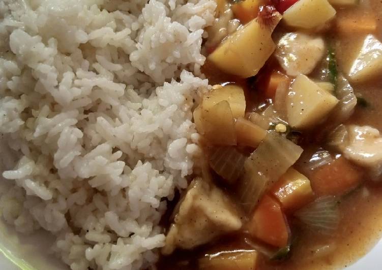 Cara termudah untuk Mudah LezatKare ala jepang pakai rice cooker