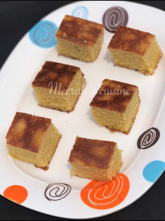 A picture of Hot milk vanilla sponge cake.