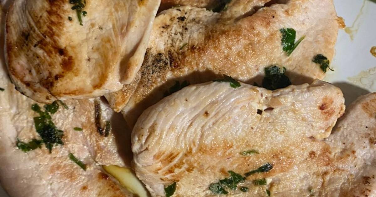 Pechuga de pavo con salsa de cuatro pimientas Receta de Adriana C.L