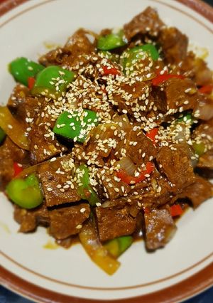 Foto resep Sapi Lada Hitam versi Vegie