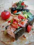 Taco Nori Peda Masak Asam dengan Dabu-dabu