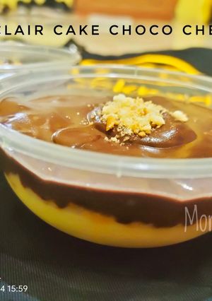 Foto resep Eclair cake choco cheese (Desert Box)