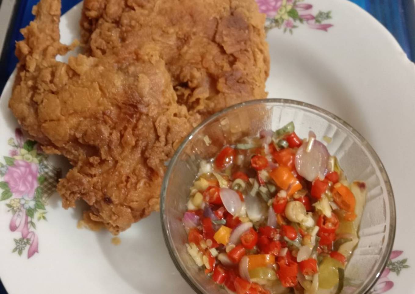 Sambal Matahe Ayam Goreng knapperig