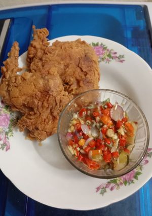 Foto resep Ayam Goreng Crispy dan Sambal Matah