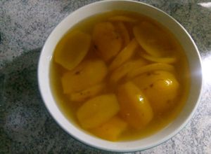 Una foto de Papayas en almíbar