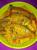 Faloyi machhi with raw Banana gravy