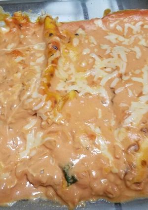 Una foto de Canelones de espinaca
