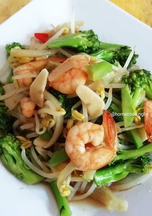 Foto resep Oseng brokoli udang