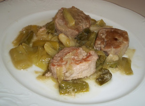 Foto principal de Solomillo de cerdo con ajos tiernos