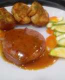 Tuna Steak in Honey-Mustard Sauce