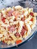 Salade de pâtes en vinaigrette corned de beef