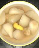 Compota de peras sin azúcar con cascarita de limón 🍋