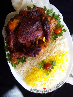 عکسی از دستور لونگی مرغ بدون فر 🌸