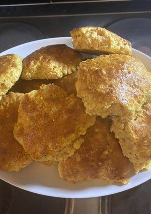 A picture of Irregular shaped scones.