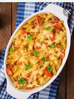 صورة لوصفة معكرونة بجبن موتزاريلا 😋😋😋