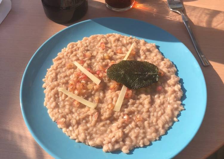 Risotto al melograno e Salvia croccante