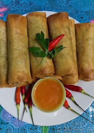 Foto resep Lumpia / risol sayuran + saos