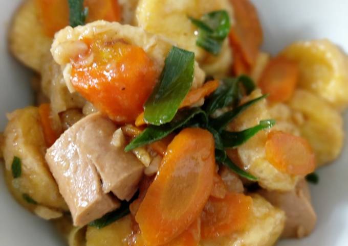 Tumis Tofu Saus Tiram Proses Memasak