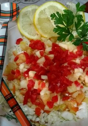 Una foto de Ensalada colorida