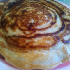 Chocolate coconut pancakes A picture of Chocolate coconut pancakes.