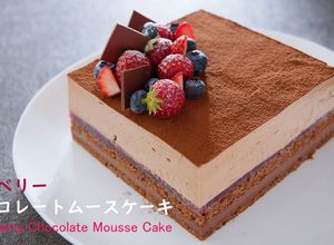 A picture of Raspberry Chocolate Mousse Cake.